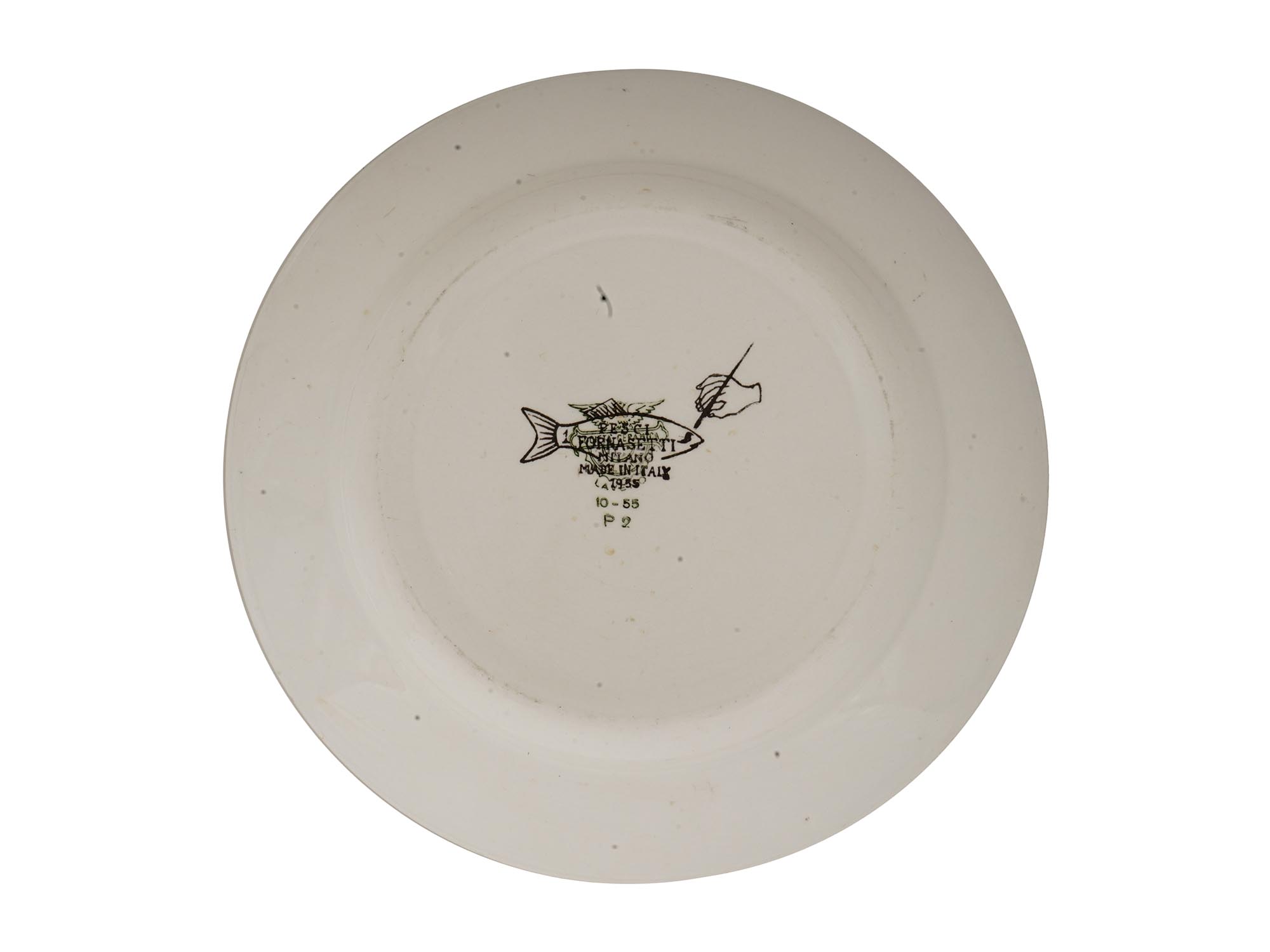 ITALIAN FISH PORCELAIN PLATE BY PIERO FORNASETTI PIC-1